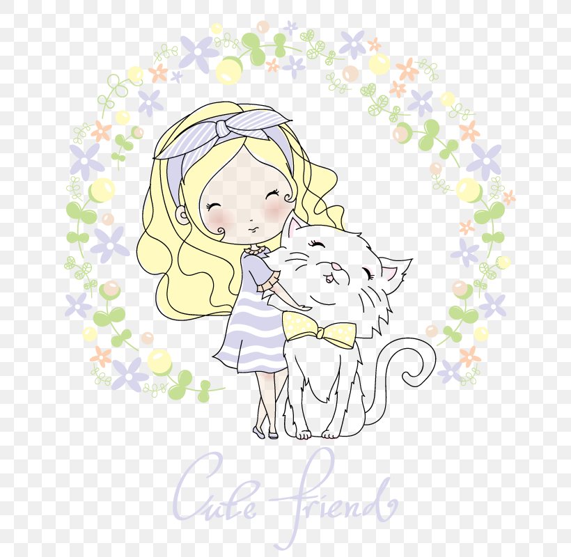 Cat Kitten Dog Puppy, PNG, 800x800px, Watercolor, Cartoon, Flower, Frame, Heart Download Free
