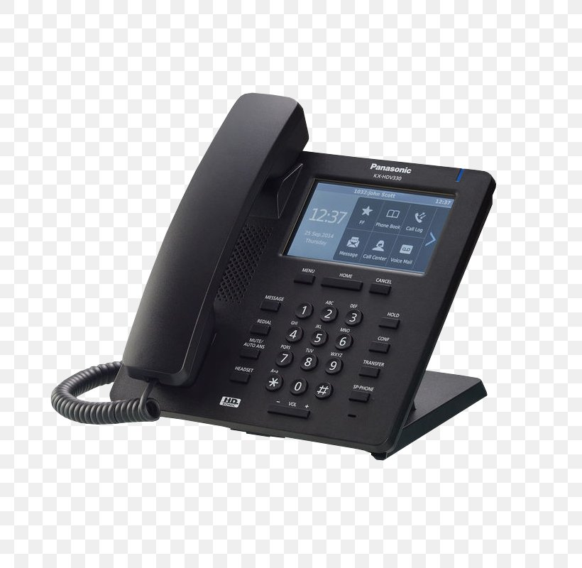 Panasonic KX-HDV330 VoIP Phone Telephone Session Initiation Protocol, PNG, 800x800px, Panasonic Kxhdv330, Answering Machine, Caller Id, Communication, Corded Phone Download Free