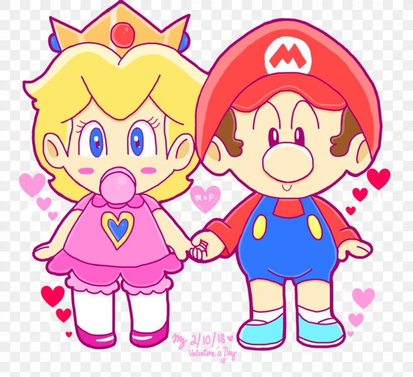 Princess Peach Mario & Luigi: Superstar Saga Mario Vs. Donkey Kong, PNG, 1024x937px, Watercolor, Cartoon, Flower, Frame, Heart Download Free