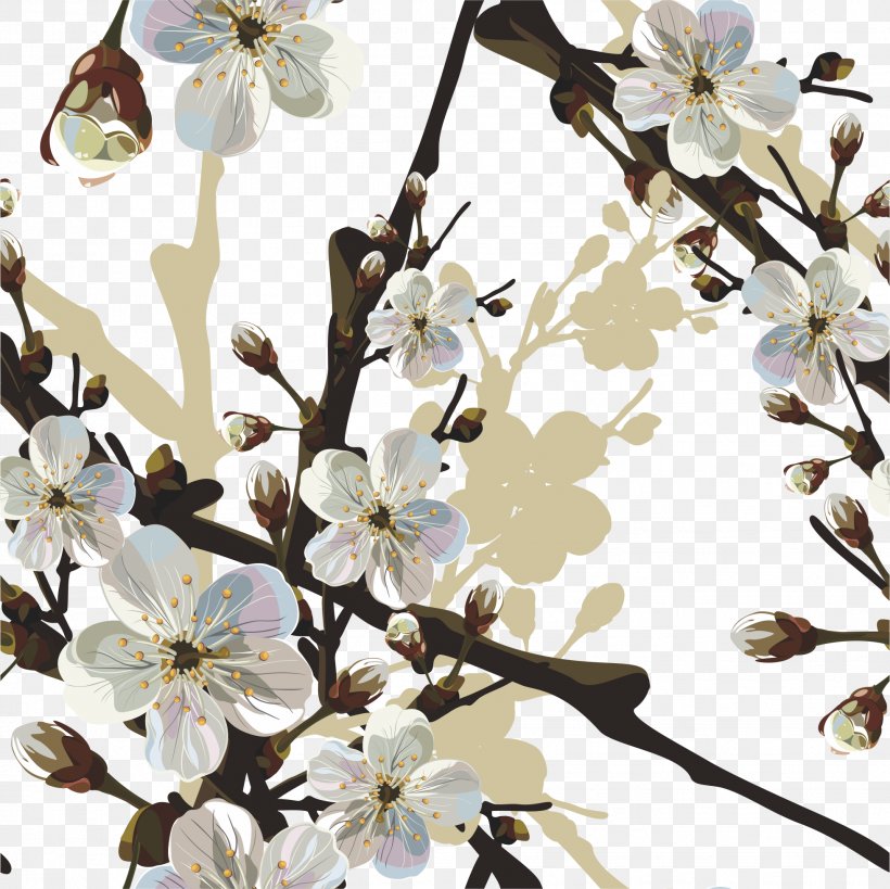 Cherry Blossom Paper Flower, PNG, 1958x1957px, Cherry Blossom, Apple, Blossom, Branch, Cherry Download Free