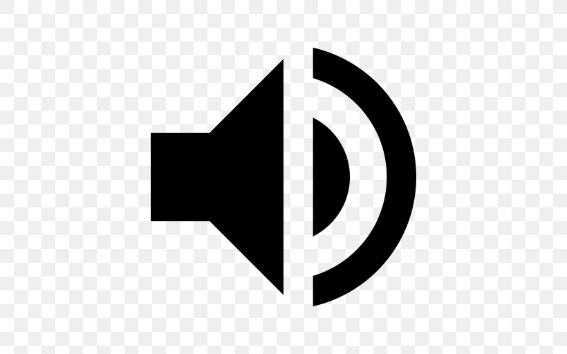 Sound Icon Design Symbol Remote Controls, PNG, 512x512px, Sound, Black And White, Brand, Icon Design, Logo Download Free