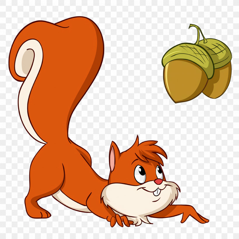 Squirrel Acorns, PNG, 2000x2000px, Squirrel, Acorns, Cartoon, Plant, Red Fox Download Free