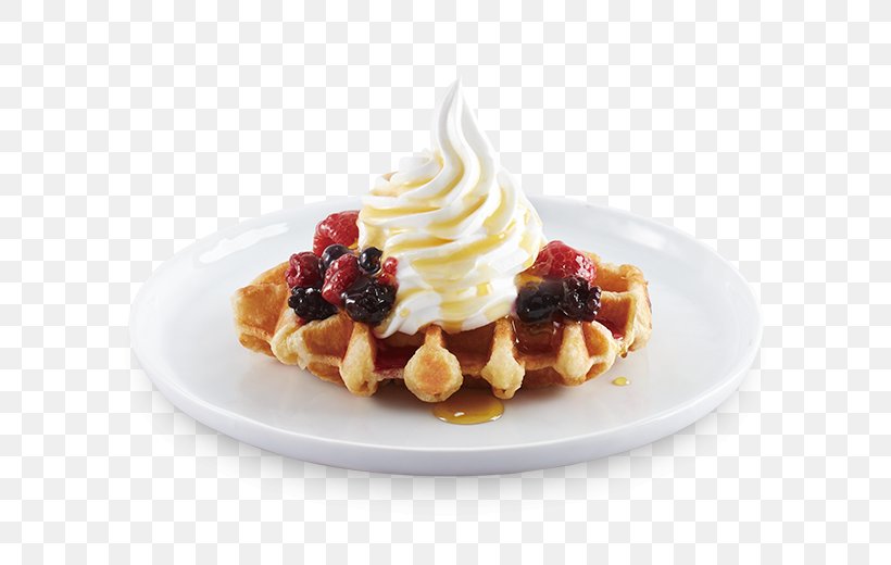 Belgian Waffle Treacle Tart Sundae McDonald's, PNG, 720x520px, Belgian Waffle, Belgian Cuisine, Breakfast, Cream, Dessert Download Free