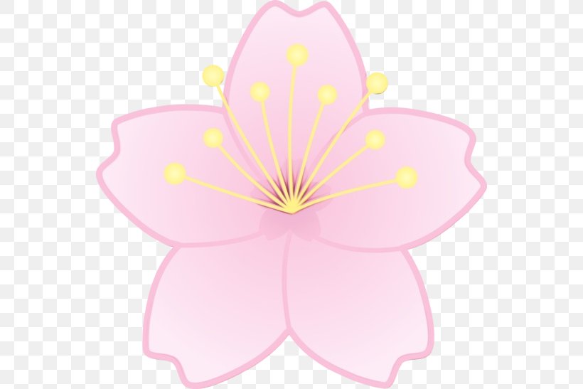 Pink Petal Clip Art Plant Flower, PNG, 550x547px, Watercolor, Flower, Herbaceous Plant, Leaf, Paint Download Free