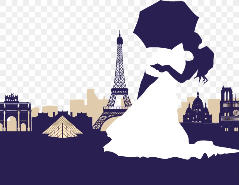 Eiffel Tower Wedding Invitation Illustration, PNG, 1000x776px, Eiffel Tower, Art, Brand, Bride, Bridegroom Download Free