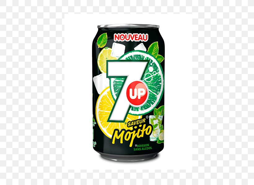 Fizzy Drinks Mojito 7 Up Non-alcoholic Drink Sprite, PNG, 600x600px, 7 Up, Fizzy Drinks, Aluminum Can, Brand, Carbonated Water Download Free