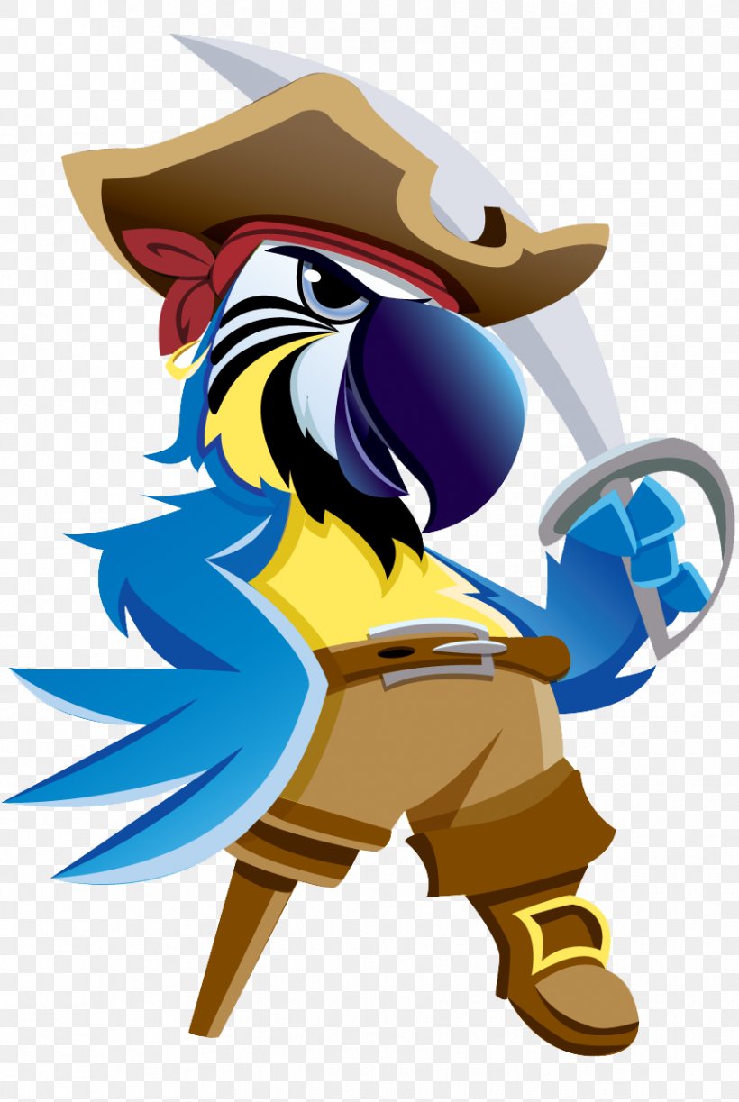 cartoon pirate parrot