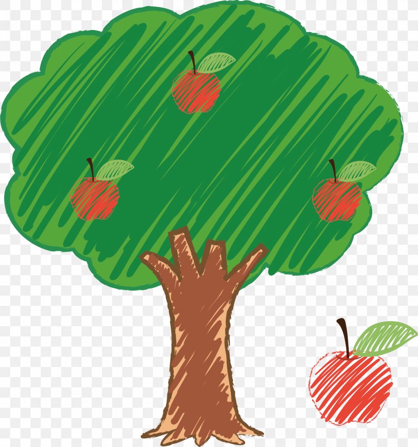 Tree Apple Drawing, PNG, 2326x2488px, Tree, Apple, Drawing, Food, Fruit Download Free