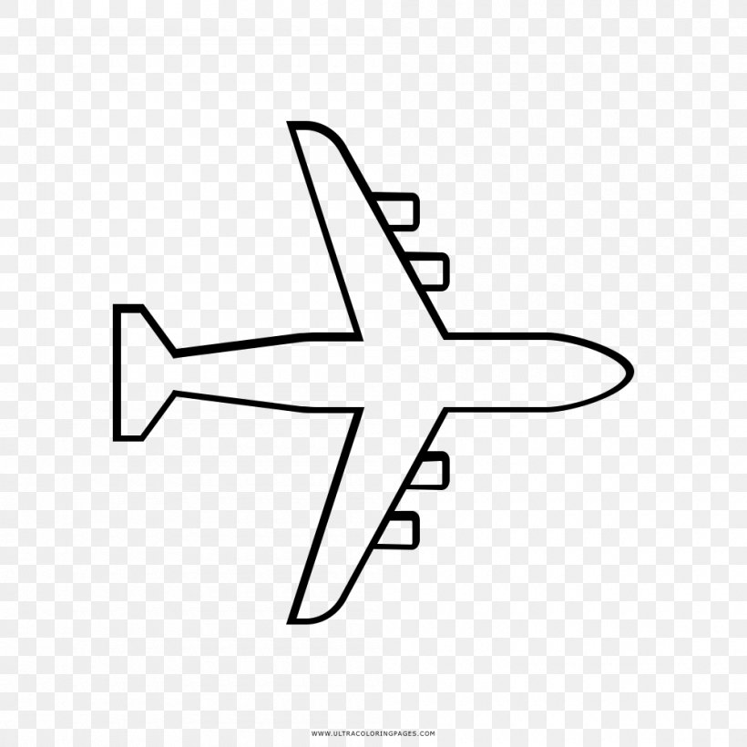 Airplane Drawing Air Transportation Diagram, PNG, 1000x1000px, Airplane, Air Transportation, Area, Black, Black And White Download Free