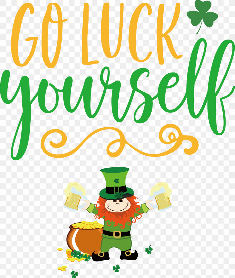 Saint Patrick Patricks Day Go Luck Yourself, PNG, 2535x3000px, Saint Patrick, Biology, Cartoon, Character, Christmas Day Download Free