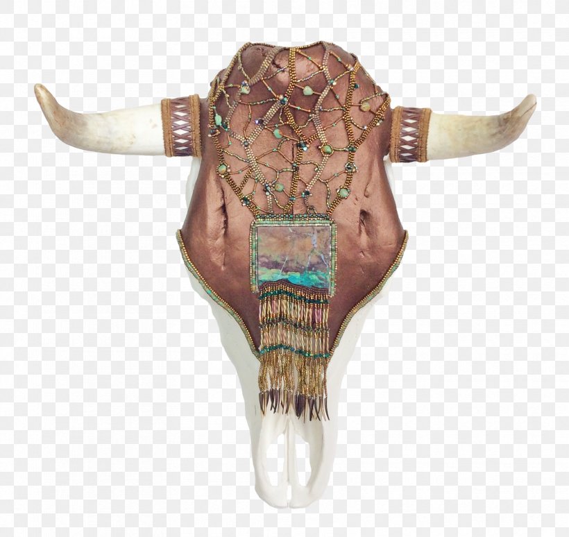 Cattle Skull Horn White Turquoise, PNG, 1670x1577px, Cattle, Beadwork, Bone, Crystal, Grey Download Free