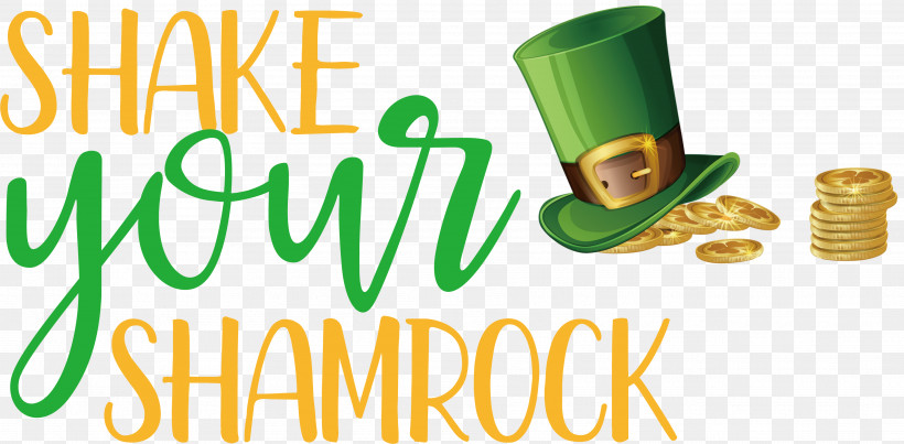 Saint Patrick Patricks Day Shake Your Shamrock, PNG, 3641x1790px, Saint Patrick, Commodity, Green, Logo, M Download Free
