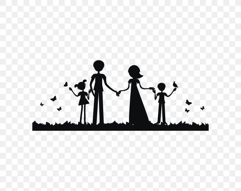 Family Therapy Silhouette Child Mother, PNG, 650x650px, Family, Area, Black And White, Child, Communication Download Free