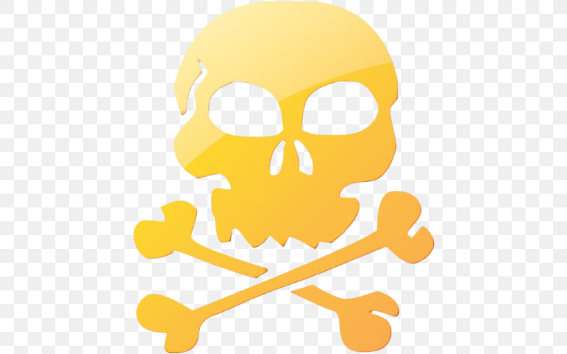Skull And Crossbones, PNG, 512x512px, Watercolor, Cartoon, Drawing, Jolly Roger, Paint Download Free