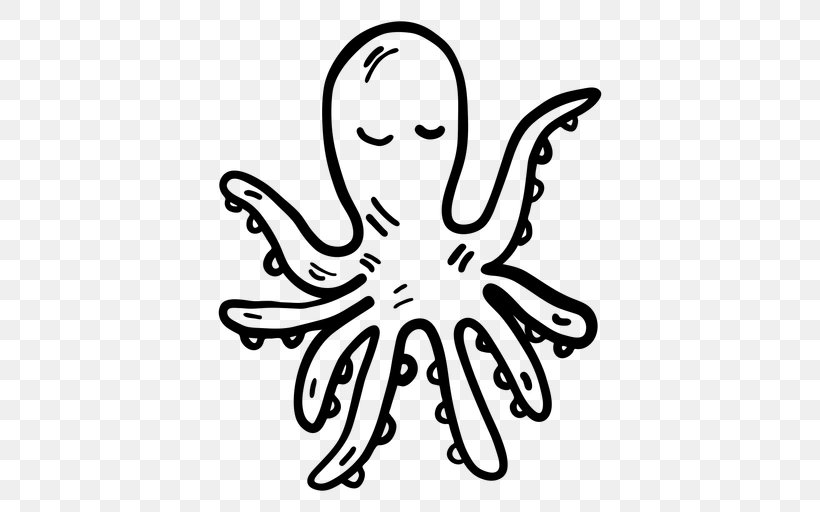 White Octopus Head Cartoon Line Art, PNG, 512x512px, White, Cartoon, Head, Line Art, Marine Invertebrates Download Free