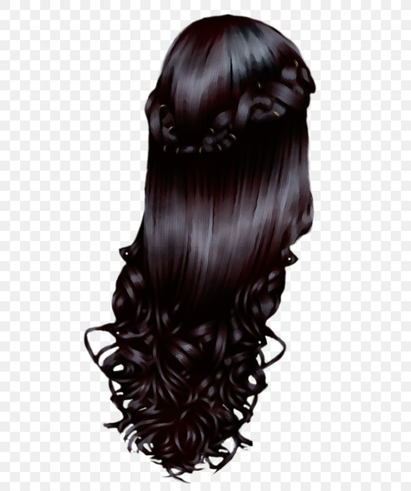 Hair Hairstyle Brown Skin Long Hair, PNG, 700x978px, Watercolor, Artificial Hair Integrations, Bangs, Beauty, Black Hair Download Free