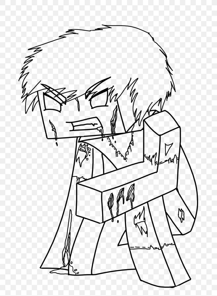 Minecraft Coloring Book Herobrine Drawing Enderman, PNG, 711x1122px, Minecraft, Area, Artwork, Black, Black And White Download Free