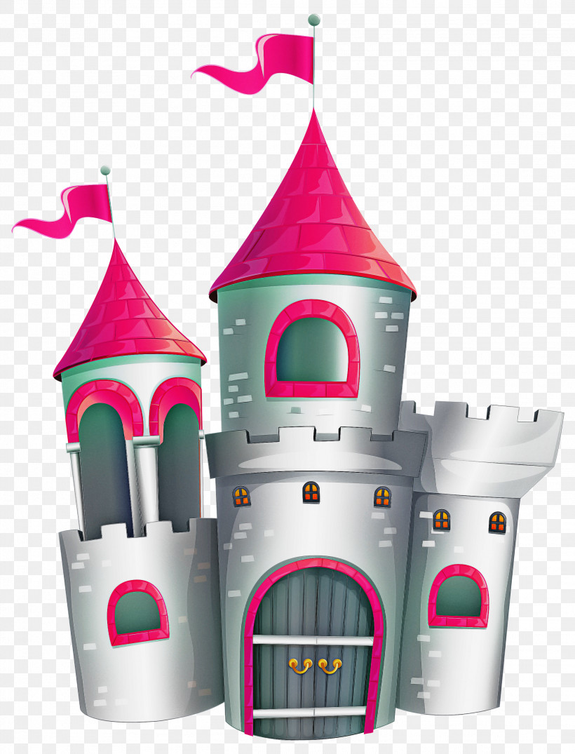 Pink Castle Playset Tower Toy, PNG, 2288x3000px, Pink, Castle, Playhouse, Playset, Tower Download Free
