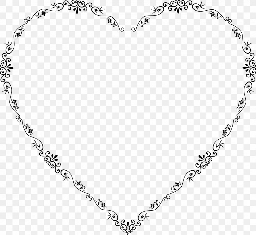 Heart Clip Art, PNG, 2370x2174px, Heart, Black And White, Body Jewelry, Chain, Information Download Free