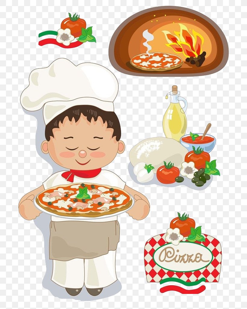 Pizza Italian Cuisine Food Tomato, PNG, 724x1024px, Pizza, Artwork, Basil, Boy, Cartoon Download Free
