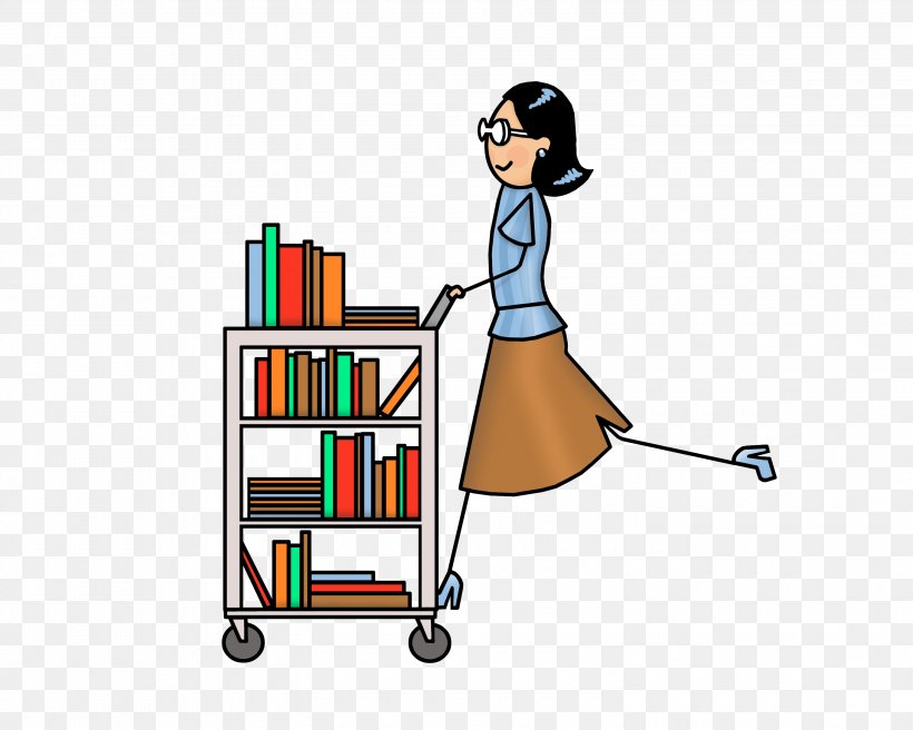 Library Cart Clip Art, PNG, 3000x2400px, Library, Book, Cart, Cartoon, Drawing Download Free