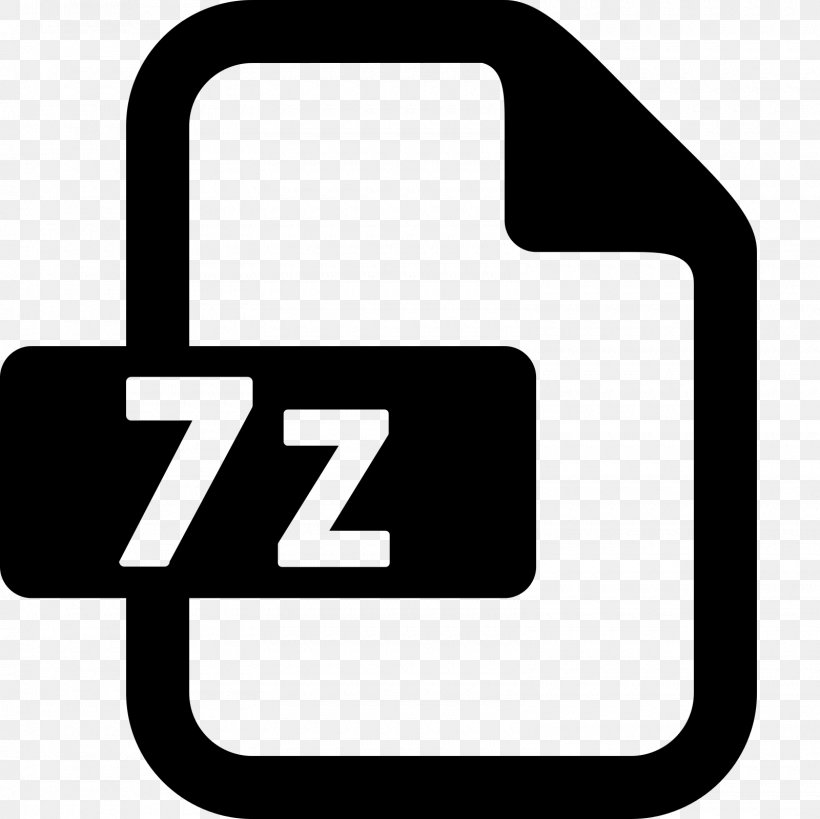 7-Zip, PNG, 1600x1600px, Zip, Area, Black And White, Brand, Document File Format Download Free