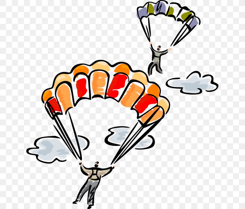 Clip Art Parachuting Vector Graphics Illustration Parachute, PNG, 643x700px, Watercolor, Cartoon, Flower, Frame, Heart Download Free