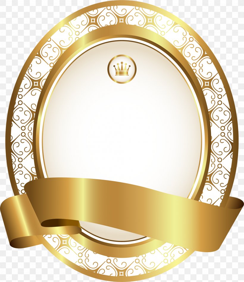 Luxury Golden Disk, PNG, 2001x2309px, Ribbon, Gold, Lossless Compression, Mirror, Oval Download Free