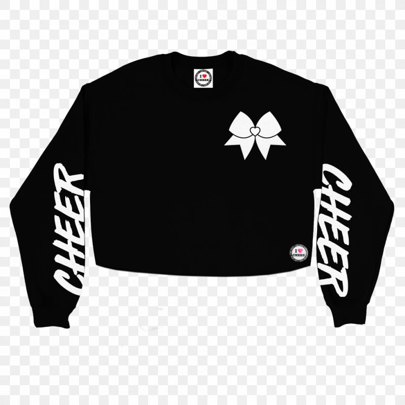 T-shirt Hoodie Sleeve Sweater, PNG, 1000x1000px, Tshirt, Black, Brand, Clothing, Crop Top Download Free