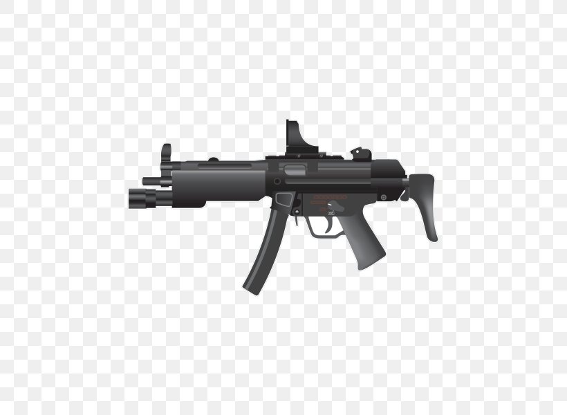 Heckler & Koch MP5 Submachine Gun Airsoft Guns Firearm, PNG, 600x600px, Watercolor, Cartoon, Flower, Frame, Heart Download Free