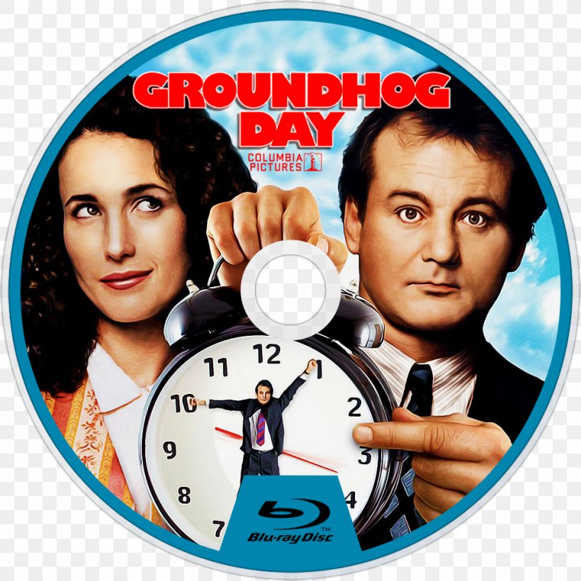 Bill Murray Andie MacDowell Groundhog Day Ghostbusters Film, PNG, 1000x1000px, 1993, Bill Murray, Andie Macdowell, Cinema, Clock Download Free