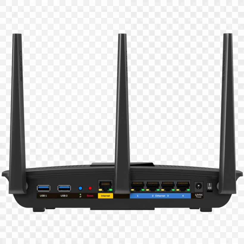 Wireless Router Gigabit Ethernet IEEE 802.11ac Linksys EA6900, PNG, 1000x1000px, Wireless Router, Electronics, Electronics Accessory, Ethernet, Gigabit Ethernet Download Free