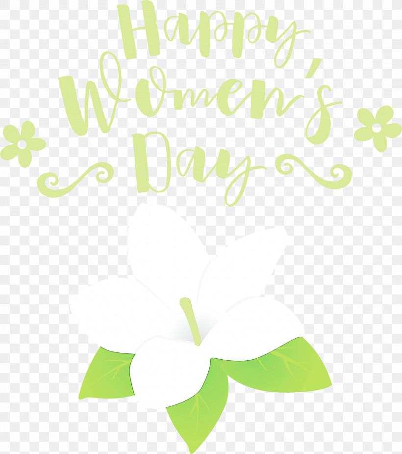 Floral Design, PNG, 2658x3000px, Happy Womens Day, Floral Design, Leaf, Logo, Paint Download Free