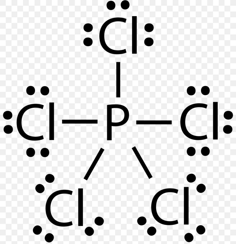 Lewis Structure Phosphorus Trichloride Phosphorus Pentachloride Electron, PNG, 800x850px, Lewis Structure, Area, Atom, Black And White, Brand Download Free
