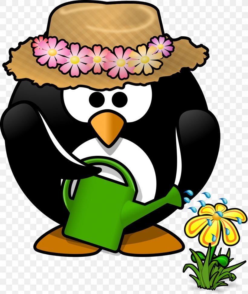 Penguin Gardening Flower Garden Clip Art, PNG, 1013x1200px, Penguin, Artwork, Beak, Bird, Color Garden Download Free