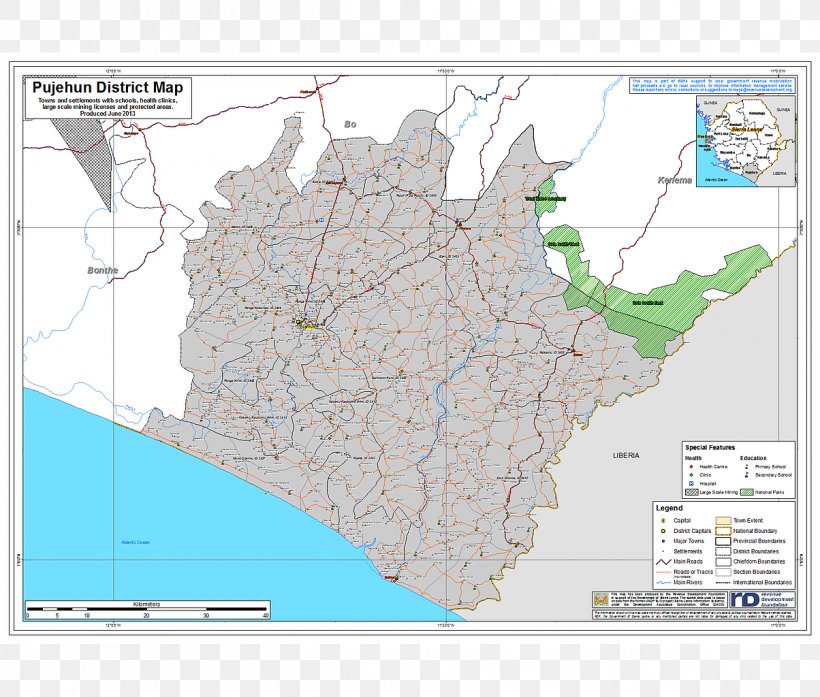 Pujehun District Districts Of Sierra Leone Western Area Map Moyamba District, PNG, 1204x1024px, Map, Area, Atlas, Blank Map, Country Download Free