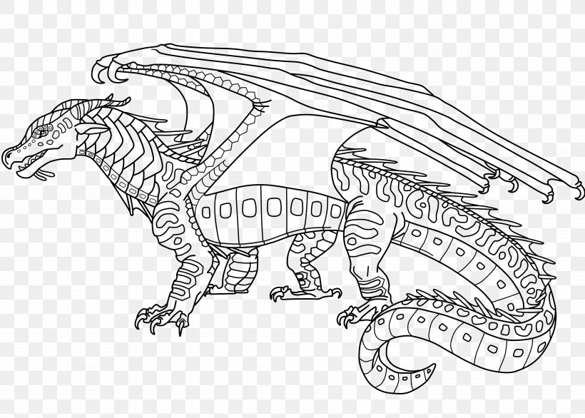Wings Of Fire Line Art Coloring Book Dragon, PNG, 5500x3931px, Wings Of Fire, Art, Artwork, Automotive Design, Black And White Download Free