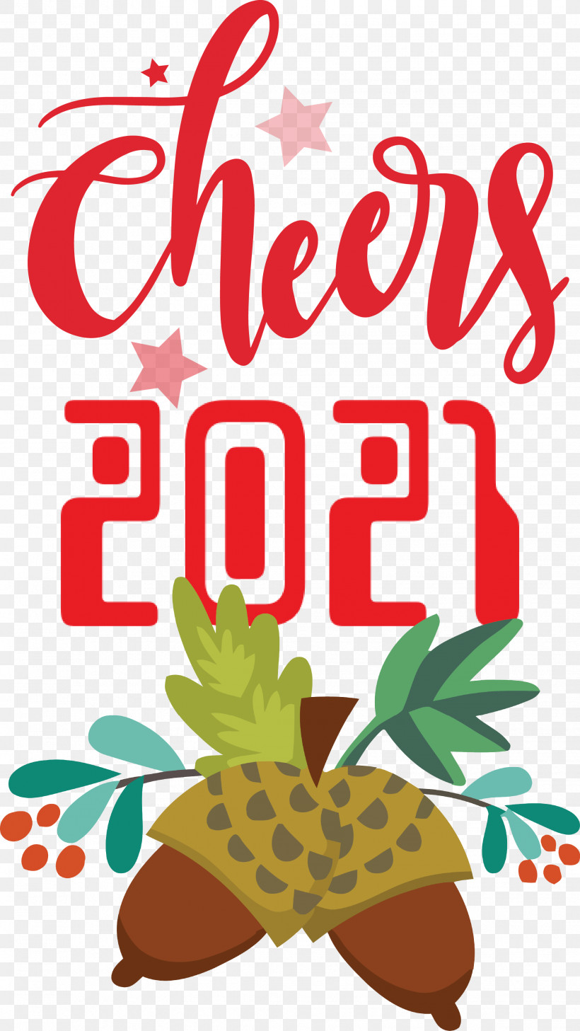 Cheers 2021 New Year Cheers.2021 New Year, PNG, 2061x3664px, Cheers 2021 New Year, Floral Design, Flower, Fruit, Leaf Download Free