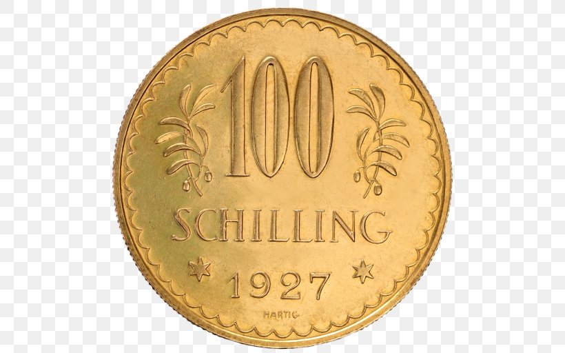 Coin Gold Shilling Austrian Schilling, PNG, 512x512px, Coin, Austria, Austrian Schilling, Currency, Dollar Coin Download Free