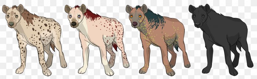Striped Hyena Spotted Hyena African Wild Dog Mustang, PNG, 1612x496px, Hyena, African Wild Dog, Animal Figure, Art, Bridle Download Free