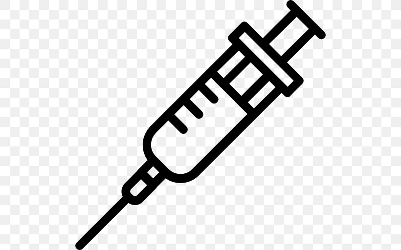 Injection Syringe, PNG, 512x512px, Injection, Black And White, Drawing, Logo, Pharmaceutical Drug Download Free