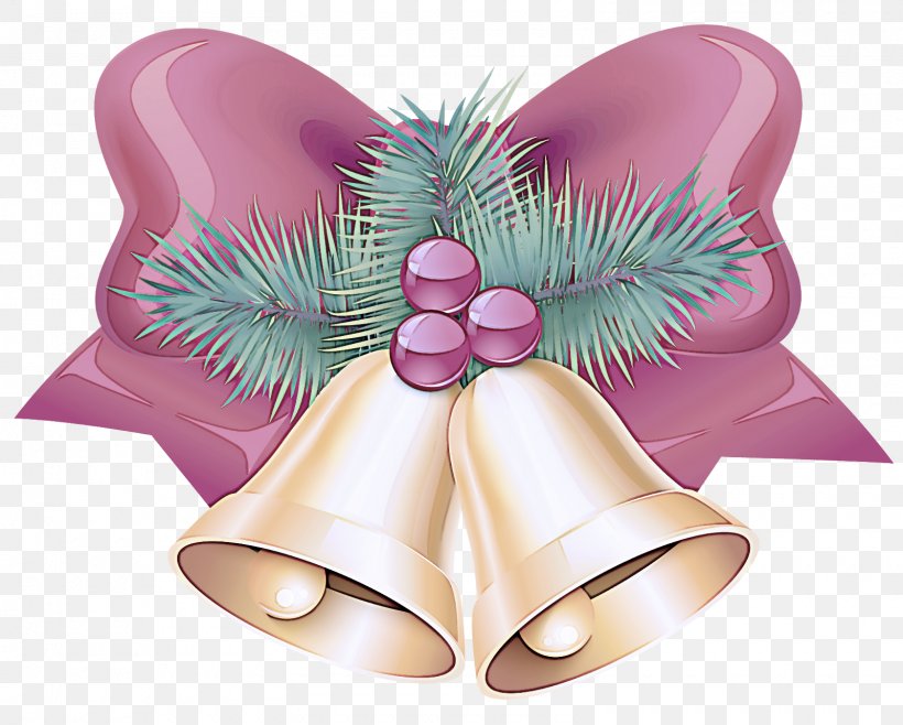 Christmas Ornament, PNG, 1600x1284px, Bell, Christmas Ornament, Ear, Pink, Ribbon Download Free