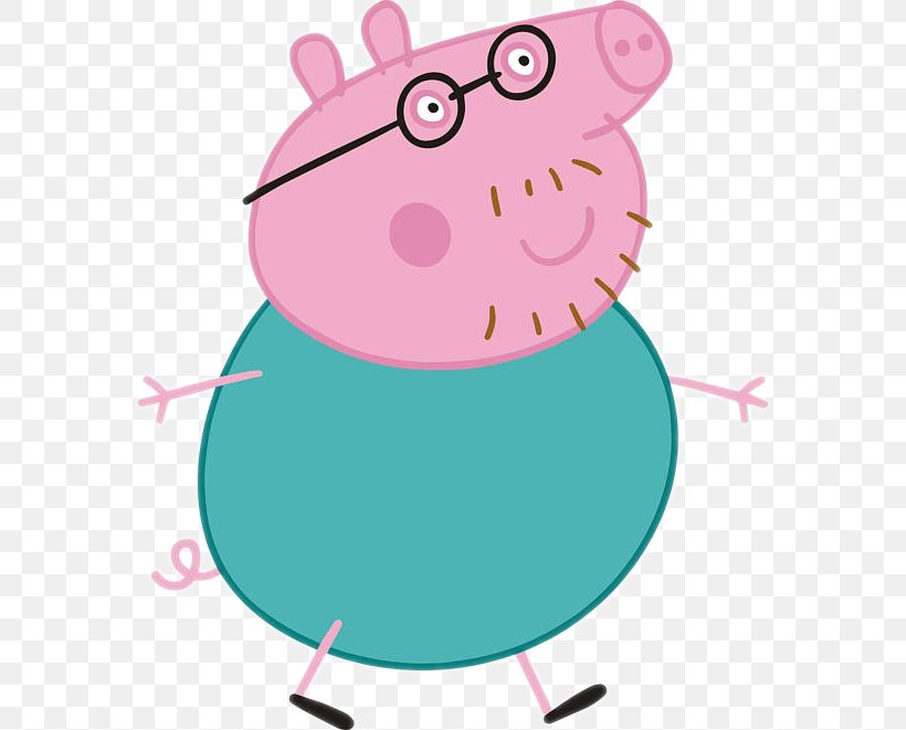 Daddy Pig George Pig Mummy Pig Character, PNG, 570x661px, Daddy Pig, Animated Cartoon, Animated Film, Artwork, Birthday Download Free
