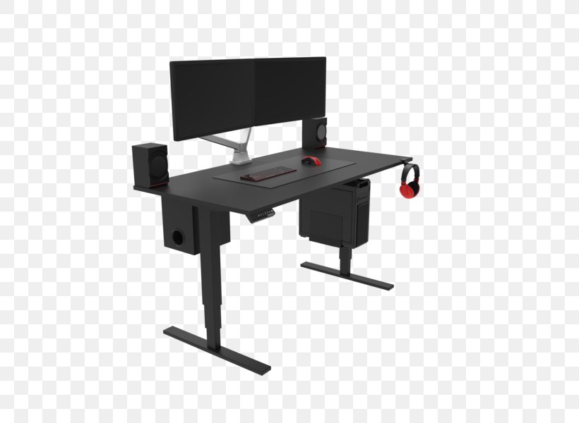 Standing Desk Table Sit-stand Desk Aftershock PC, PNG, 600x600px, Desk, Business, Chair, Computer, Computer Monitors Download Free