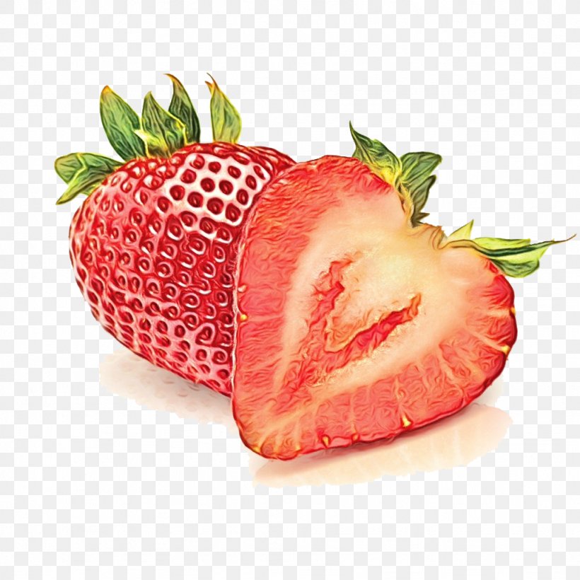 Strawberry, PNG, 1024x1024px, Watercolor, Accessory Fruit, Berry, Food, Fruit Download Free