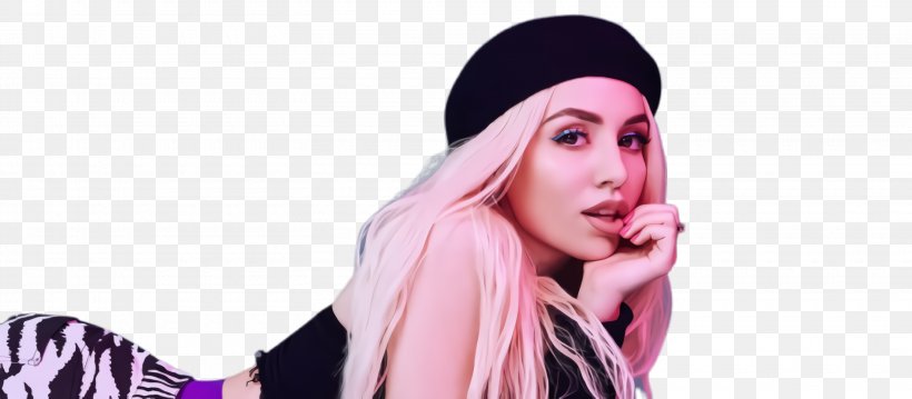 Ava Max, PNG, 3020x1324px, Ava Max, Beanie, Beauty, Black Hair, Cap Download Free