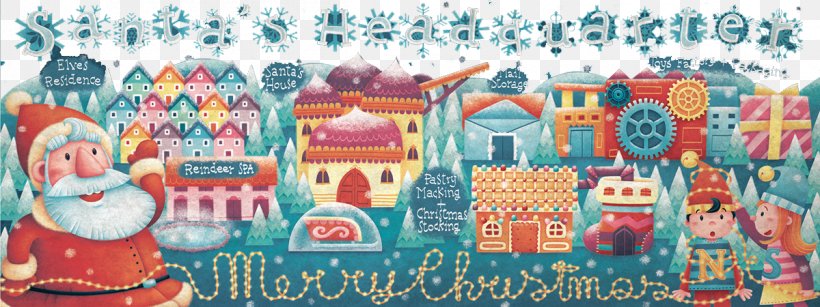 Santa Claus Poster Christmas, PNG, 1200x450px, Santa Claus, Art, Christmas, Christmas Gift, Gift Download Free