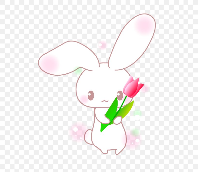 Easter Bunny Hare Clip Art, PNG, 612x712px, Watercolor, Cartoon, Flower, Frame, Heart Download Free