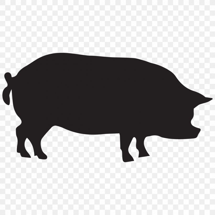 Guinea Pig Silhouette Clip Art, PNG, 1200x1200px, Pig, Black And White, Cattle Like Mammal, Craft, Fauna Download Free