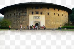 Meizhou Wai Long House - Meixian District Fujian Tulou Yongding District, Longyan Xingning, Guangdong Nanjing County PNG